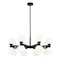 Z-Lite Artemis Chandelier, 16-Light, 32 In.W x 12.75 In.H, Matte Black/Matte Opal 494-16MB - alternate 4
